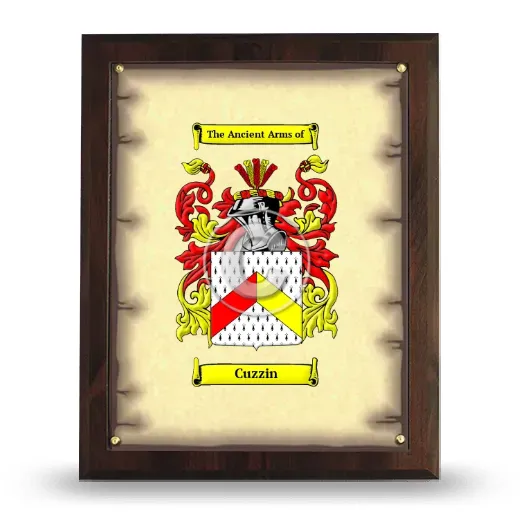 Cuzzin Coat of Arms Plaque