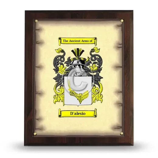D'alesio Coat of Arms Plaque