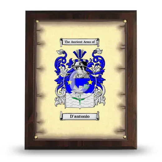 D'antonio Coat of Arms Plaque
