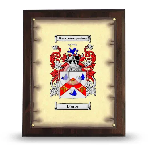 D'arby Coat of Arms Plaque