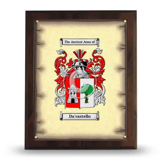Da'castello Coat of Arms Plaque