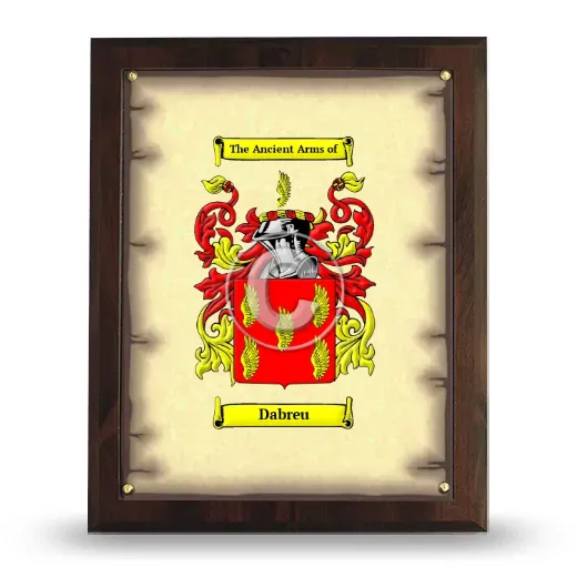 Dabreu Coat of Arms Plaque