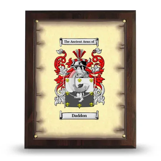 Daddon Coat of Arms Plaque
