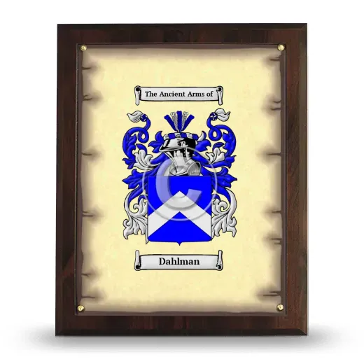 Dahlman Coat of Arms Plaque