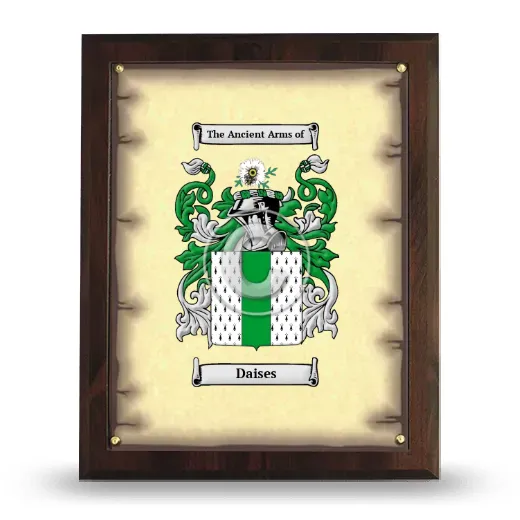 Daises Coat of Arms Plaque