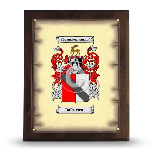 Dalla costa Coat of Arms Plaque