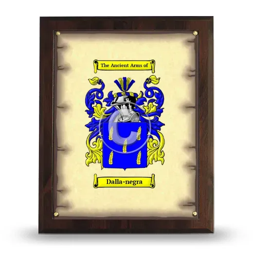 Dalla-negra Coat of Arms Plaque