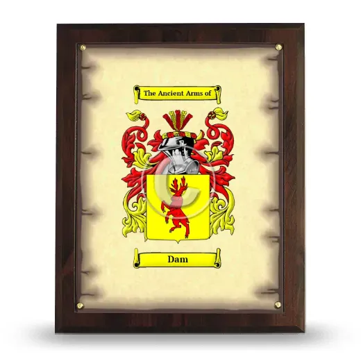 Dam Coat of Arms Plaque
