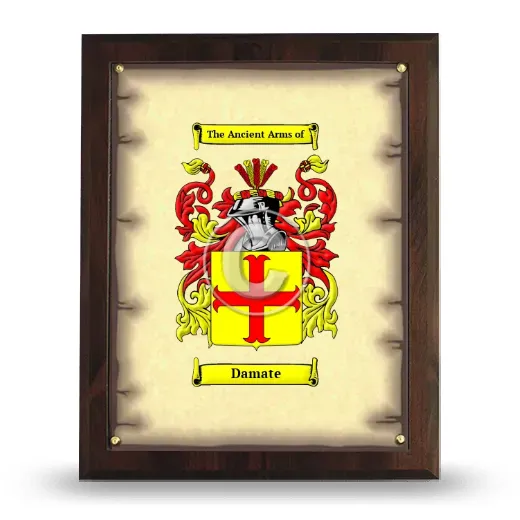 Damate Coat of Arms Plaque