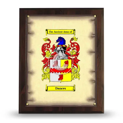 Dances Coat of Arms Plaque
