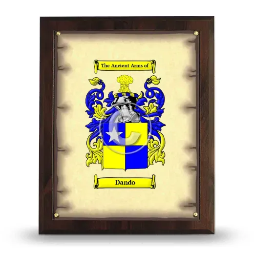 Dando Coat of Arms Plaque