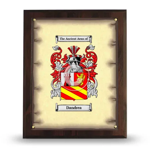 Dandrea Coat of Arms Plaque