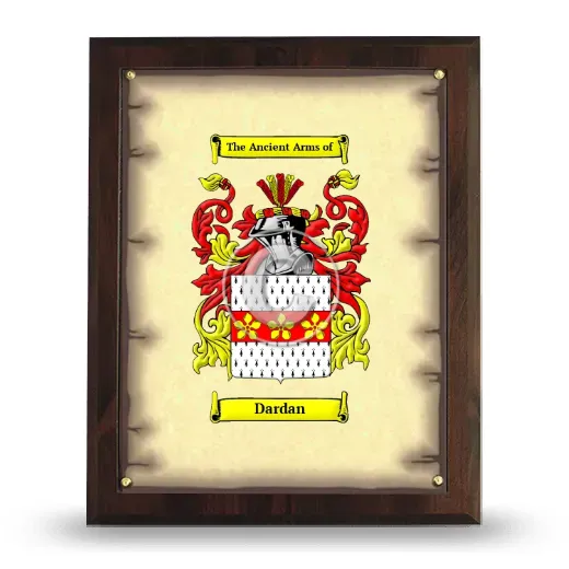 Dardan Coat of Arms Plaque