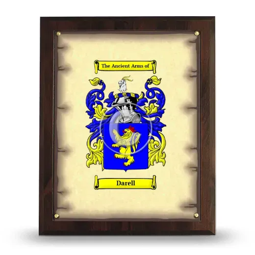 Darell Coat of Arms Plaque