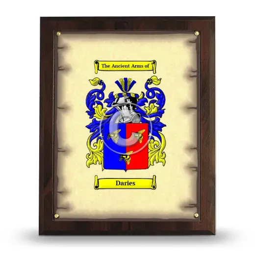 Daries Coat of Arms Plaque