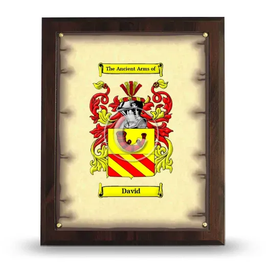 David Coat of Arms Plaque
