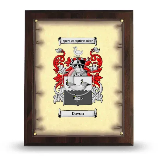 Davon Coat of Arms Plaque