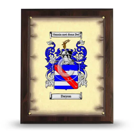 Dayon Coat of Arms Plaque
