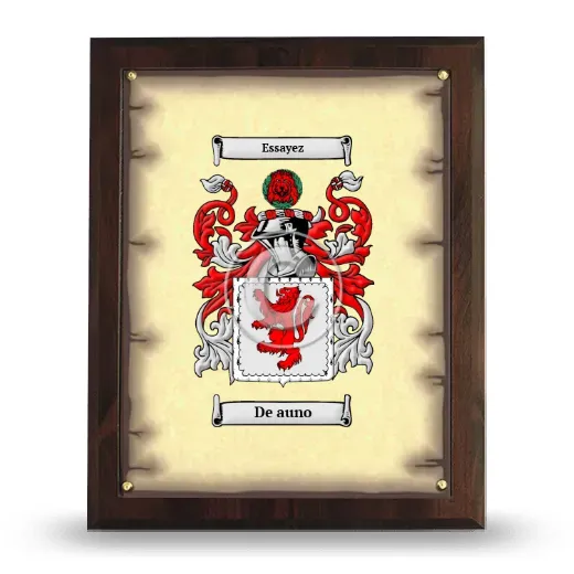 De auno Coat of Arms Plaque