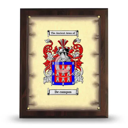 De campos Coat of Arms Plaque