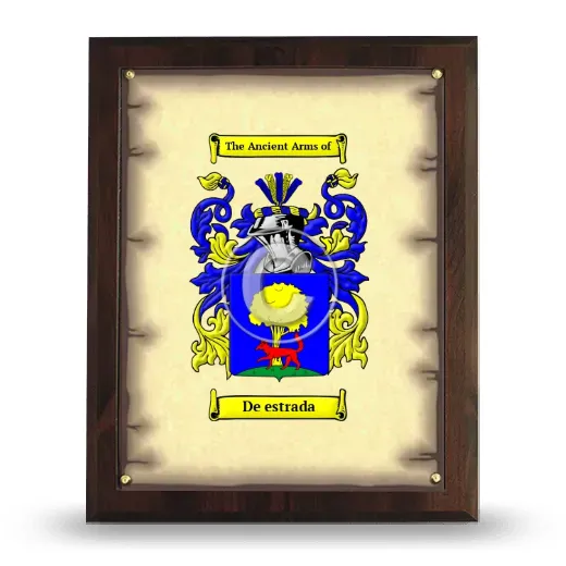 De estrada Coat of Arms Plaque