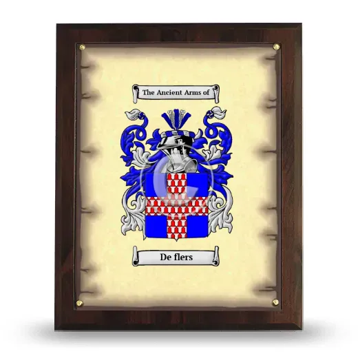 De flers Coat of Arms Plaque
