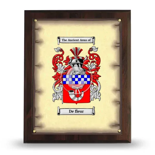De fleur Coat of Arms Plaque