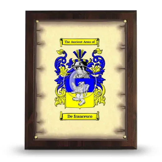 De francesco Coat of Arms Plaque