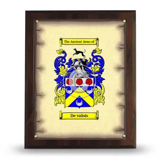 De valois Coat of Arms Plaque
