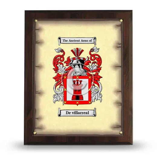 De villarreal Coat of Arms Plaque
