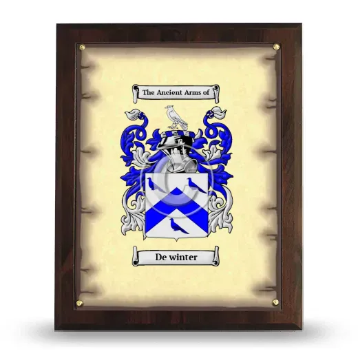 De winter Coat of Arms Plaque