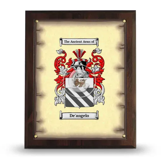 De'angelo Coat of Arms Plaque
