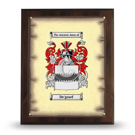 De'graef Coat of Arms Plaque
