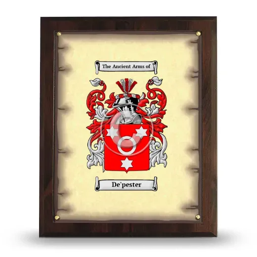 De'pester Coat of Arms Plaque