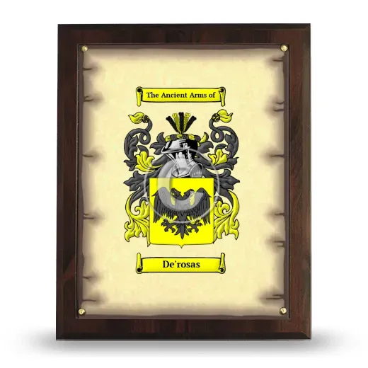 De'rosas Coat of Arms Plaque