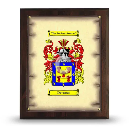 De-casa Coat of Arms Plaque