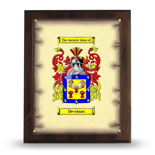 De-casas Coat of Arms Plaque