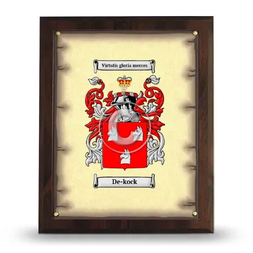 De-kock Coat of Arms Plaque