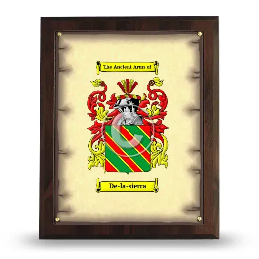 De-la-sierra Coat of Arms Plaque