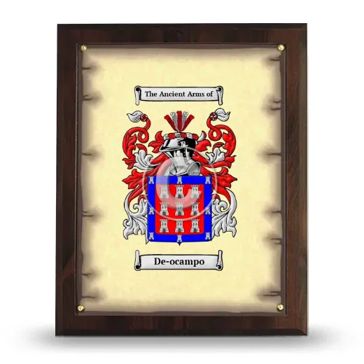De-ocampo Coat of Arms Plaque