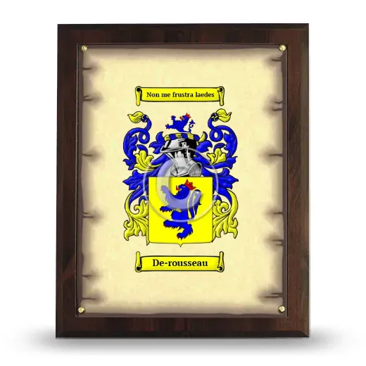 De-rousseau Coat of Arms Plaque