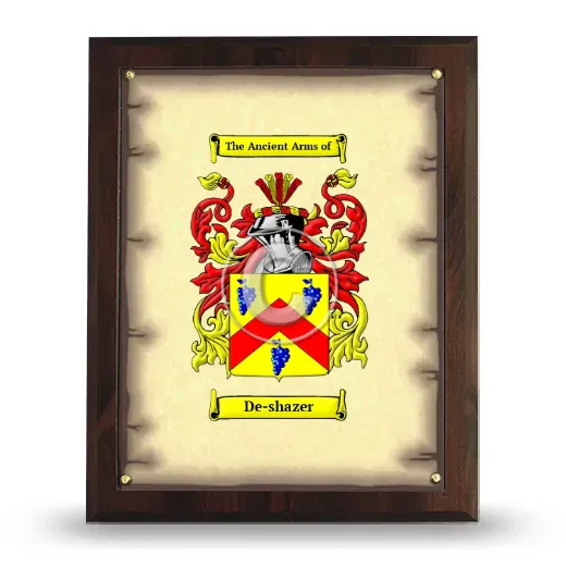 De-shazer Coat of Arms Plaque