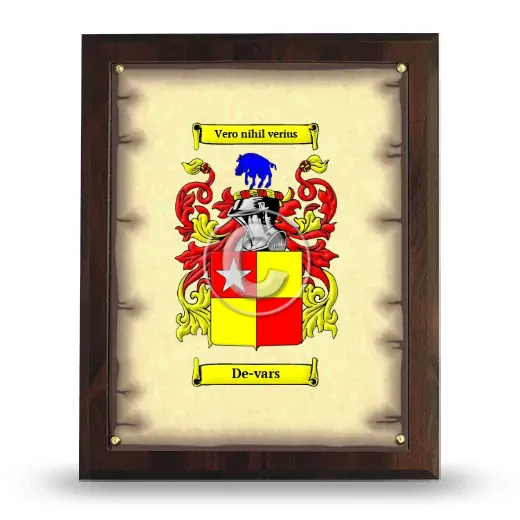 De-vars Coat of Arms Plaque