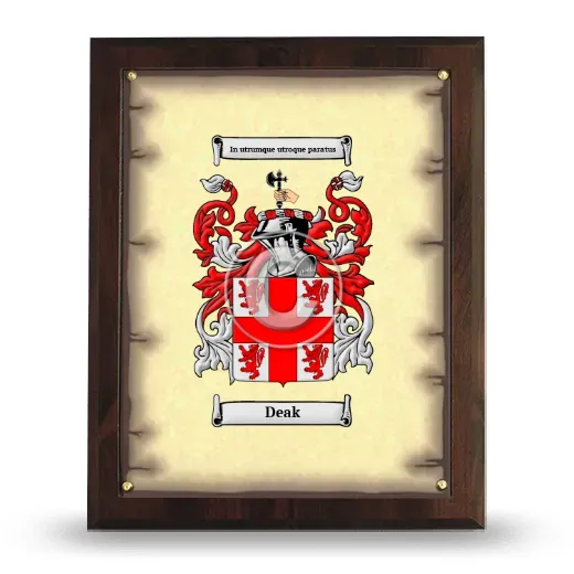 Deak Coat of Arms Plaque