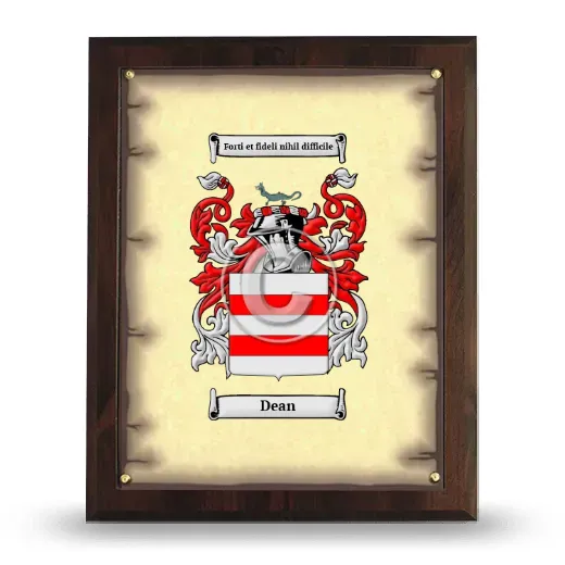 Dean Coat of Arms Plaque