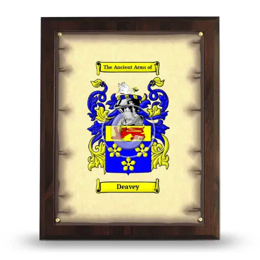 Deavey Coat of Arms Plaque