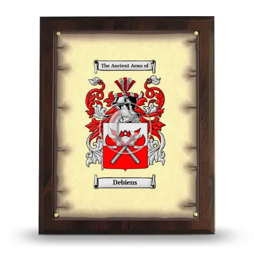 Debiens Coat of Arms Plaque