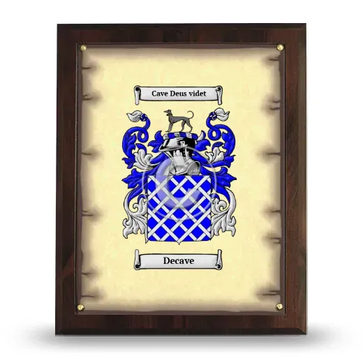 Decave Coat of Arms Plaque