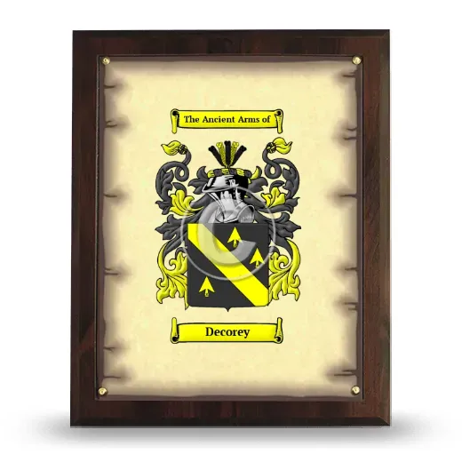 Decorey Coat of Arms Plaque