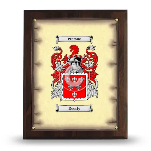 Deerly Coat of Arms Plaque